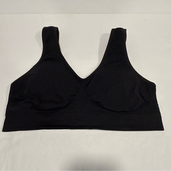 Genie Bra Size 3XL Black Nylon Spandex Removable Pad Shape wear Seamless - Picture 1 of 3